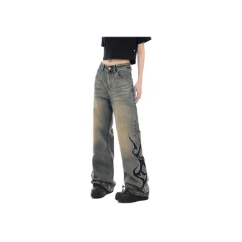 Beam Mix With Kimchi Jeans Unisex Vintage Blue