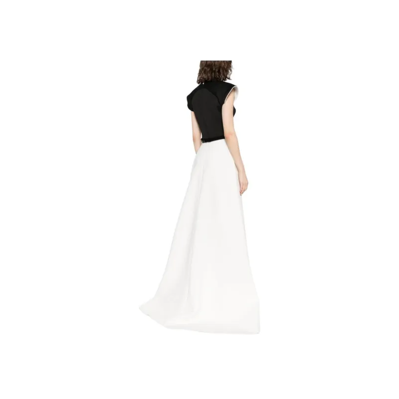 Saiid Kobeisy Cap sleeve Two tone Gown-2