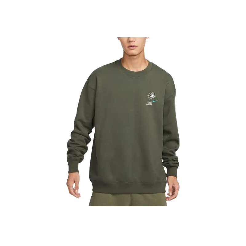 Nike Sweatshirts Men Khaki Green-2