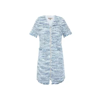 BBLLUUEE Short Sleeved Dress Women's Mountain Mist Blue