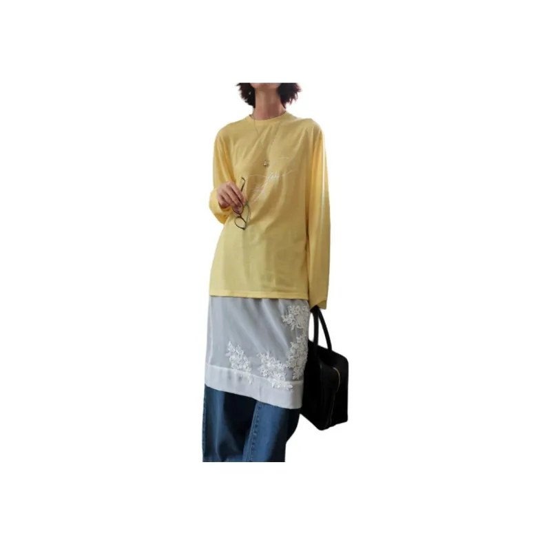 SUPERSCAPE Drop Shoulder Sleeve T Shirt Women's-1