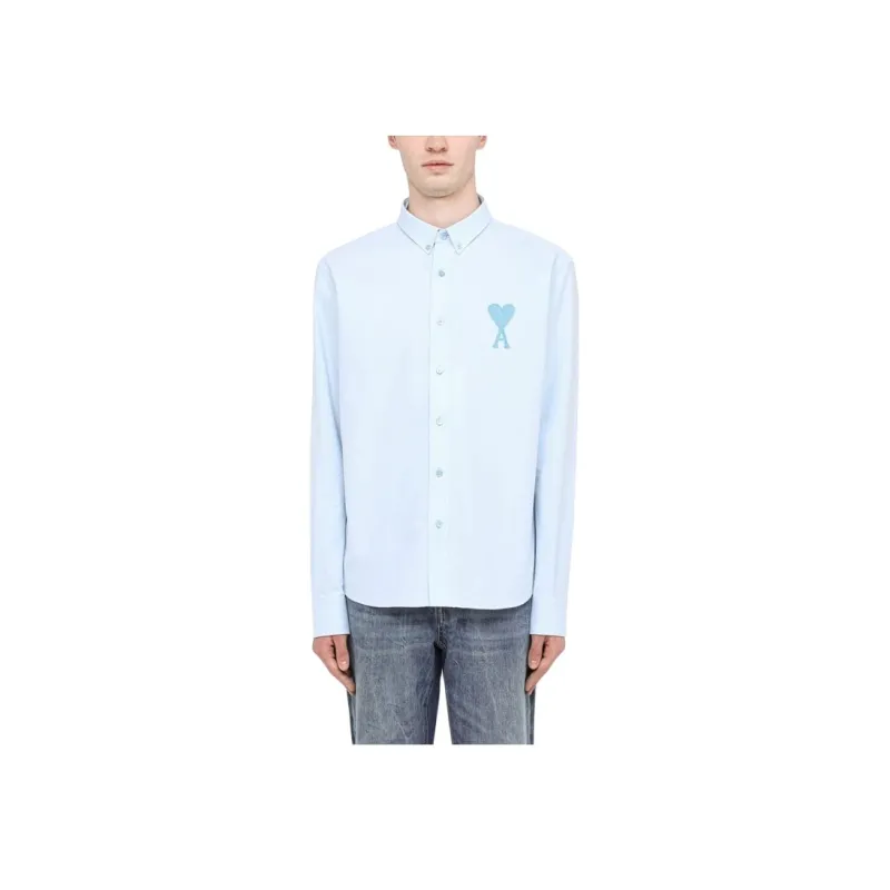 Ami Oversized Button Down Shirt-1