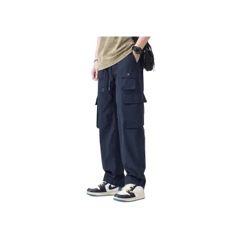 WHELVE Casual Pants Unisex Navy Blue