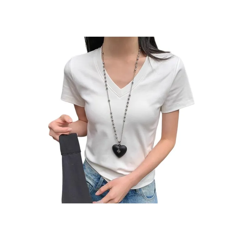 Puppytown Set in Sleeve T Shirt Women's White-0
