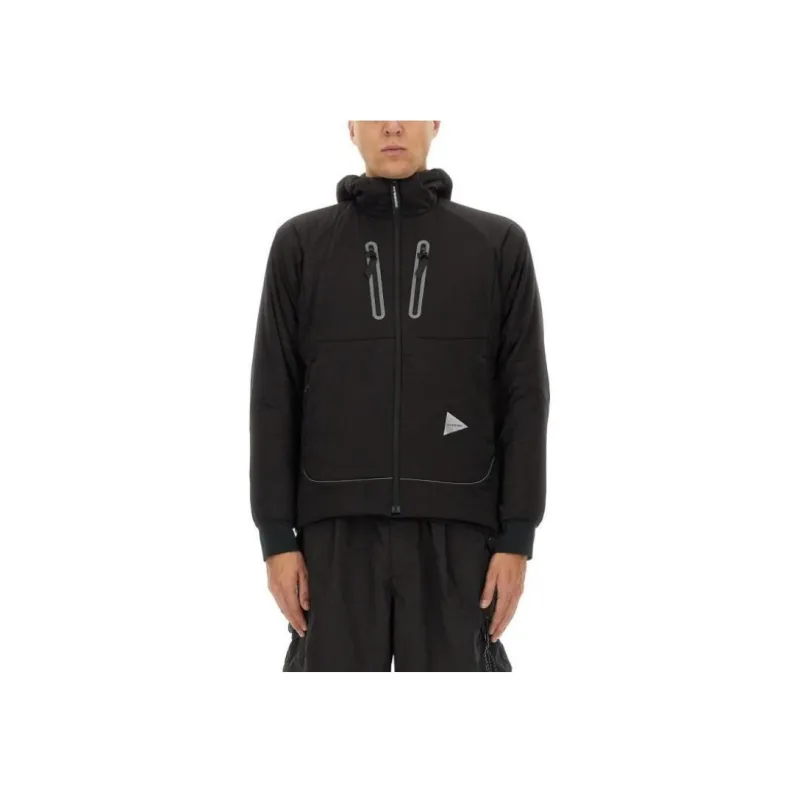 And Wander Puffer Jacket Unisex Black-4