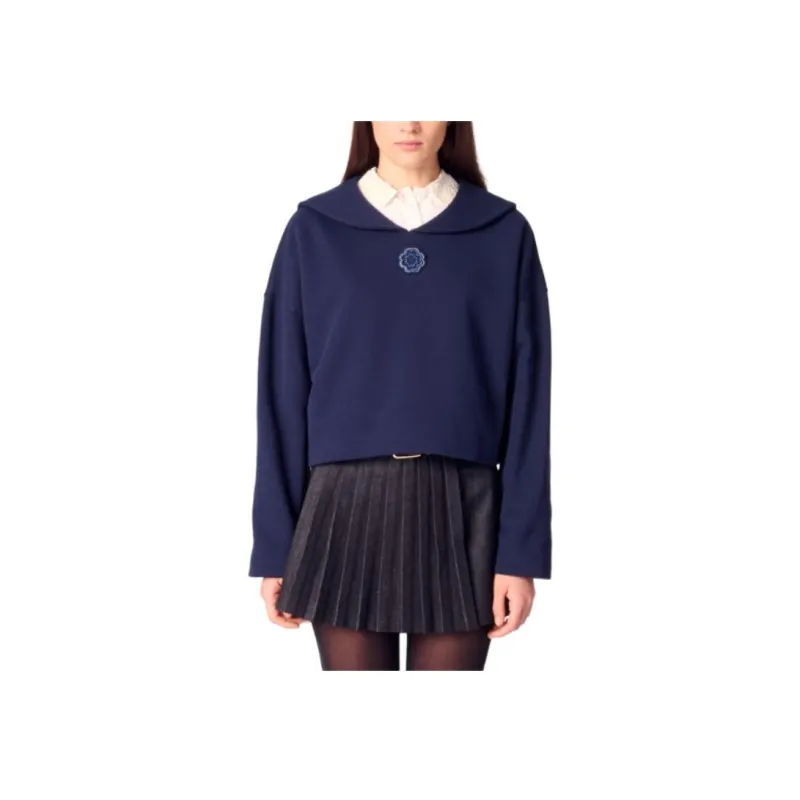 Maje Floral brooch Sweatshirt-0