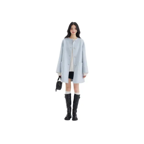 DEAR DEER PUFF 블루 여성 망토