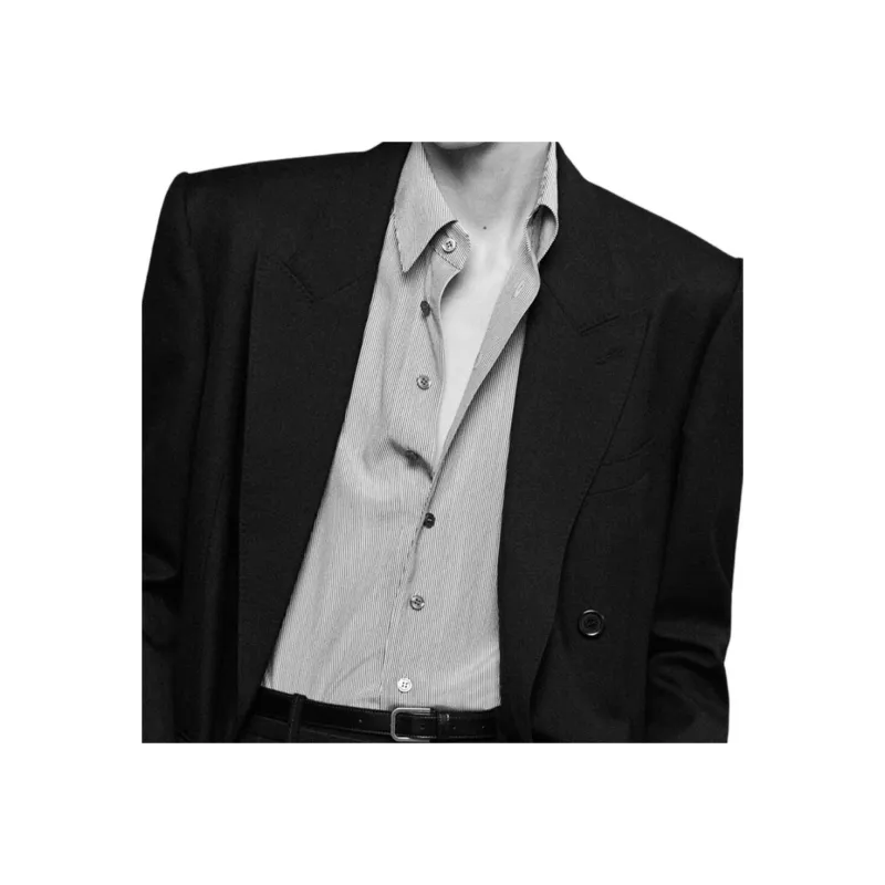 SAINT LAURENT Striped Button Up Shirt-3