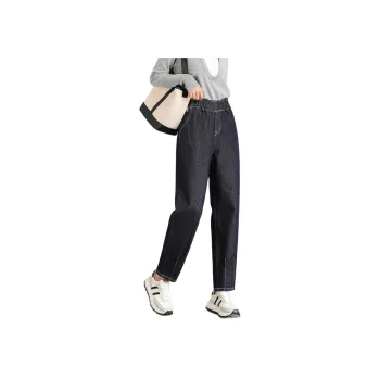 FAWENXIANGZI Jeans Women's Dark Blue