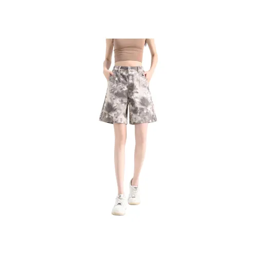 Et Boite 그레이 여성 캐주얼 반바지