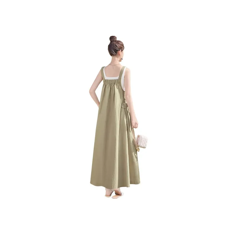 Cypress House Sleeveless Dress Women's Khaki-0