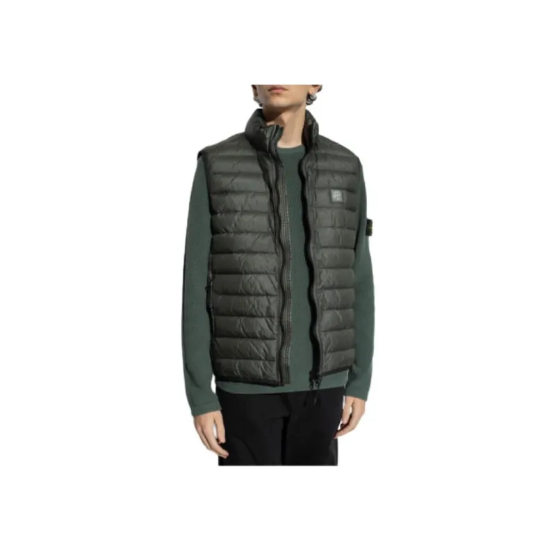 STONE ISLAND Compass patch Quilted Gilet-1