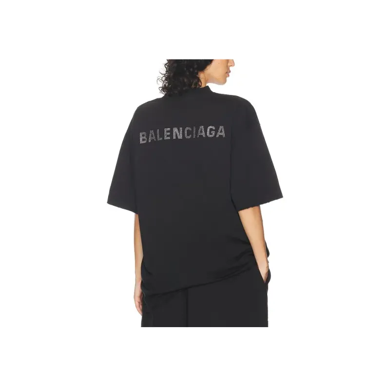 Tシャツ・カットソー (W) Balenciaga Large Fit Back T-Shirt Black Balenciaga Large Fit T-shirt Black - SS21 - US