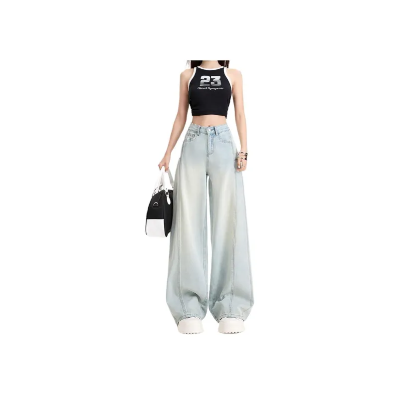 Concubine Zhu Jeans Women's Nostalgic Blue-0