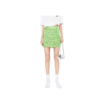 MO&CO Casual Short Skirts Women's Green Multicolor