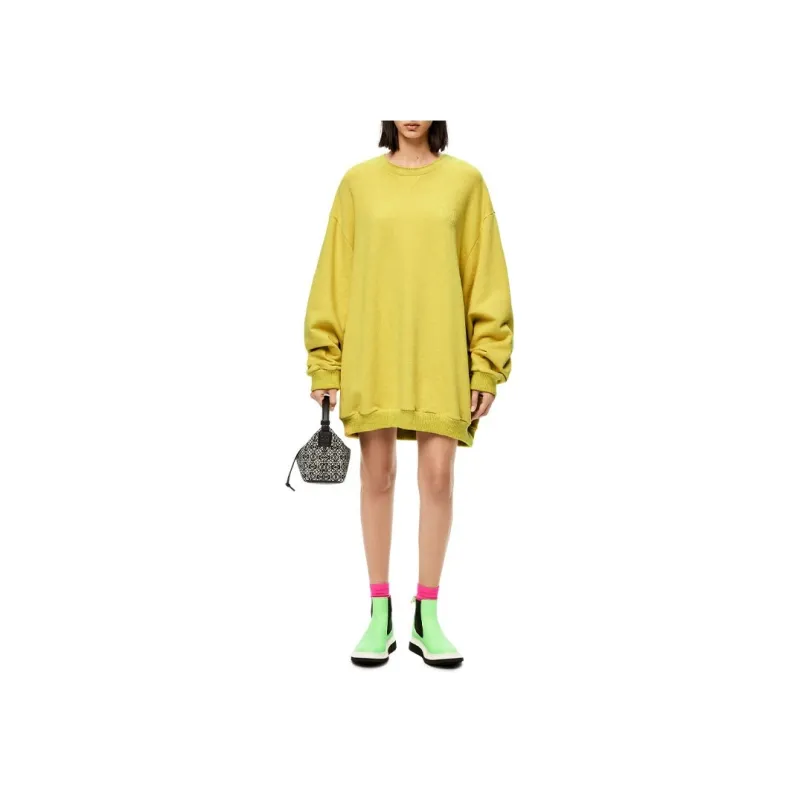 LOEWE Long Sleeved Dresses Women's Yellow-1