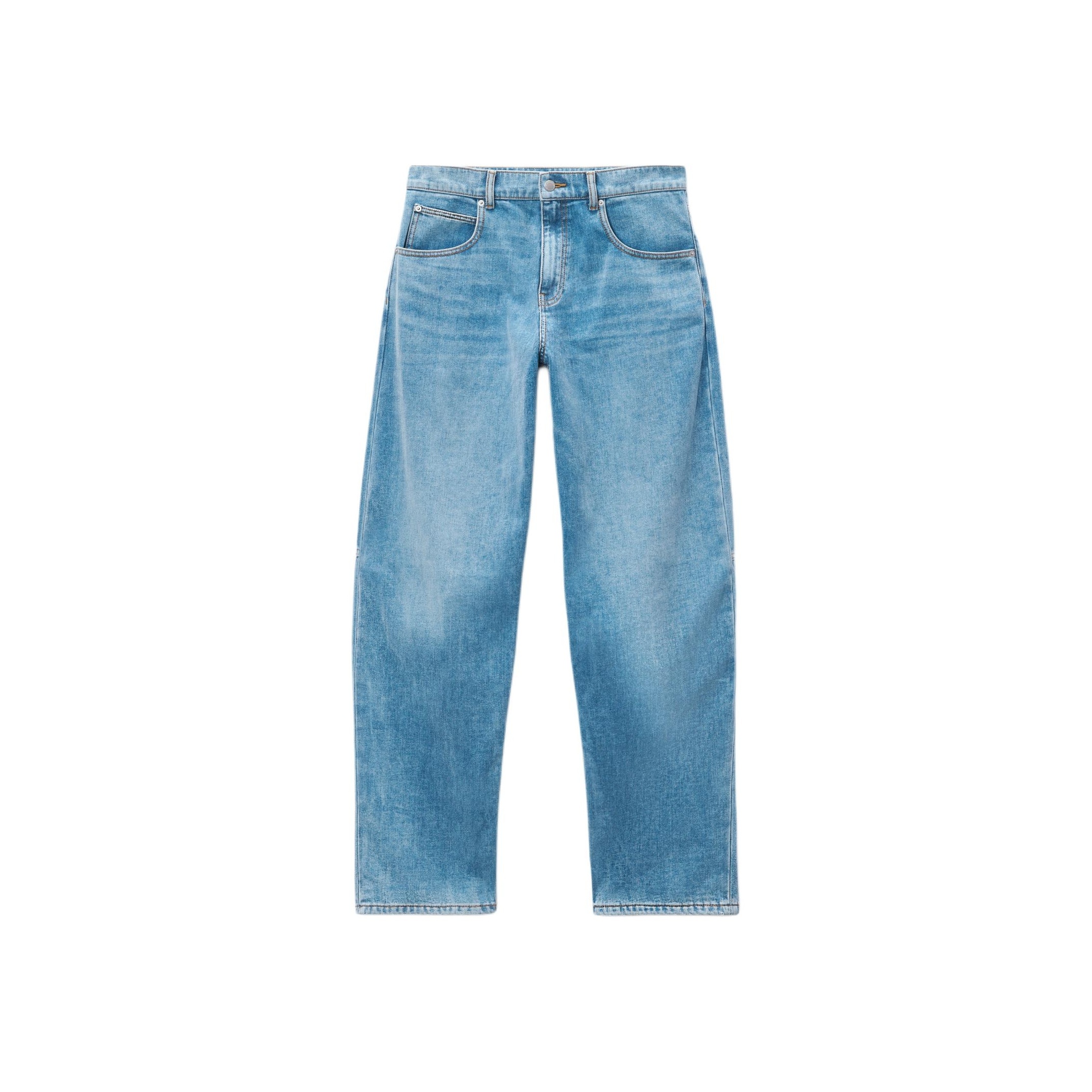 Alexander Wang ☆Wide Logo Elastic Prestyle Rounded ジーンズ blue-wide-logo-elastic-