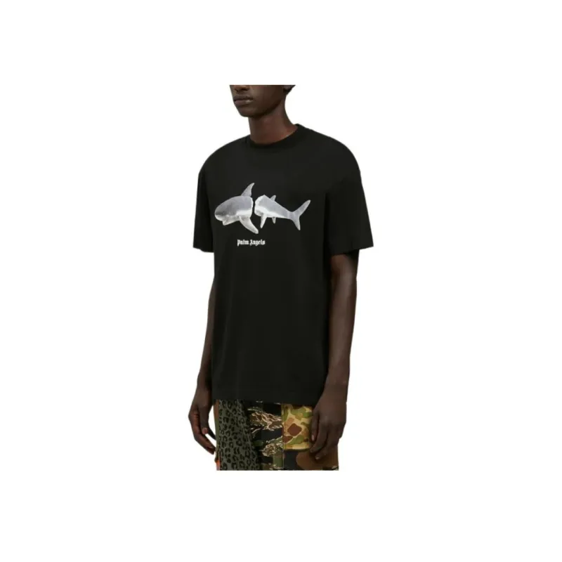 PALM ANGELS Shark Organic cotton T shirt-2