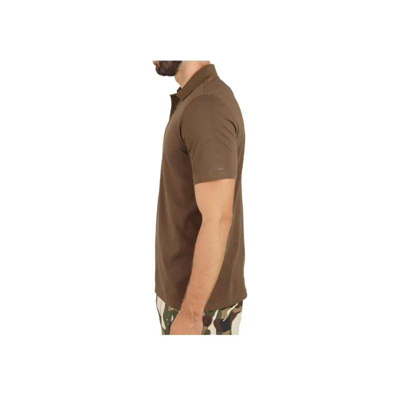 DECATHLON Polo Shirt Men's Black Wood Color-1