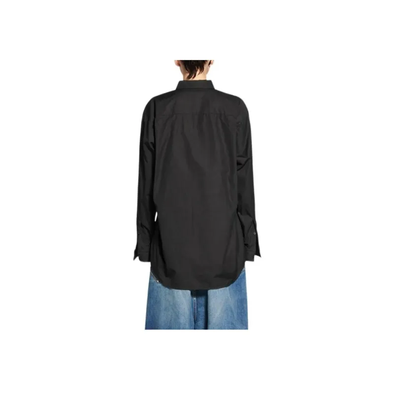 Balenciaga Balenciaga Chinese Valentine's Day FW22 Shirt Loose Fit Style Women's Black-2