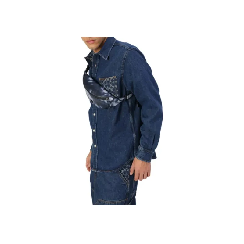 COACH Shirts Men Blue-2