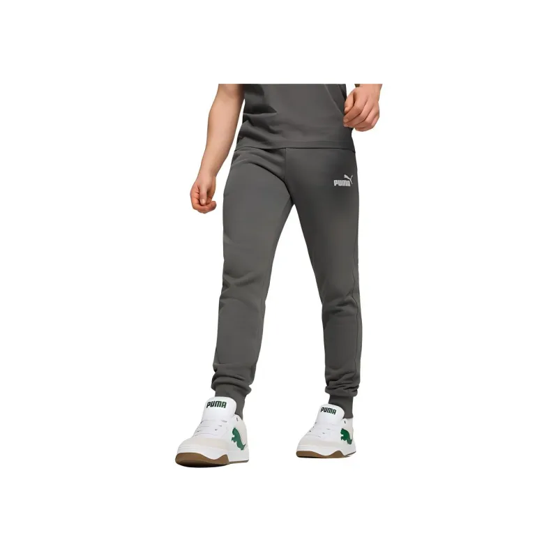 PUMA Essentials Logo Sweatpants Men Knitted Sports Pants Men's Graphite Gray-2