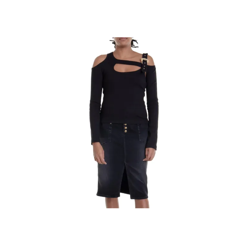 VERSACE JEANS COUTURE Cut-Out Detailed Midi Dress-1