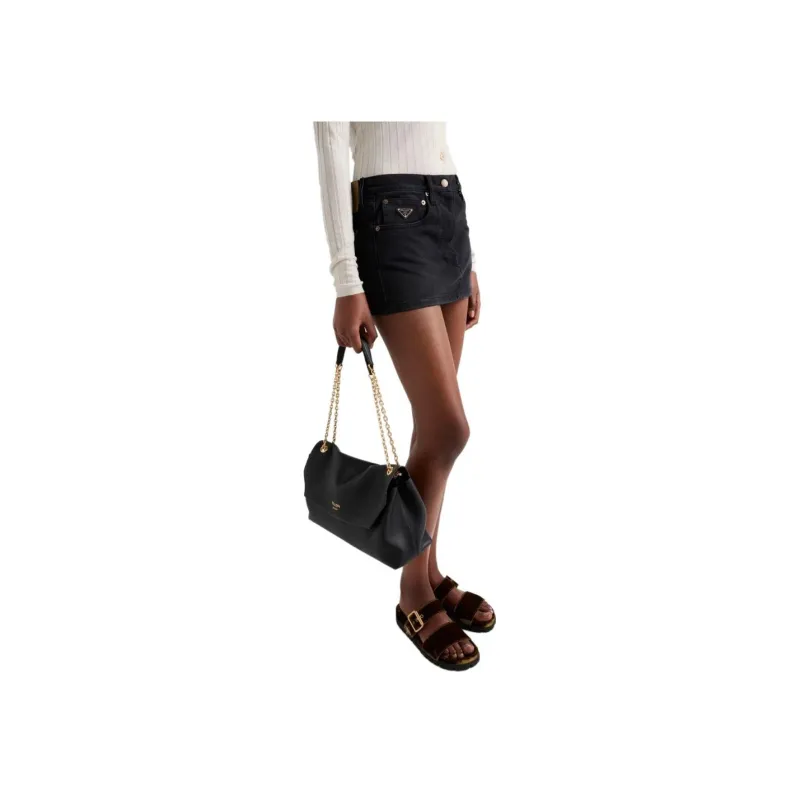 PRADA Low rise Denim Mini skirt-2