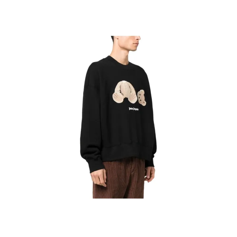PALM ANGELS Bear Crewneck 'Black'-3