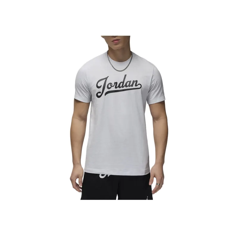 Jordan Flight T Shirt Men's Pure Platinum/Black-2