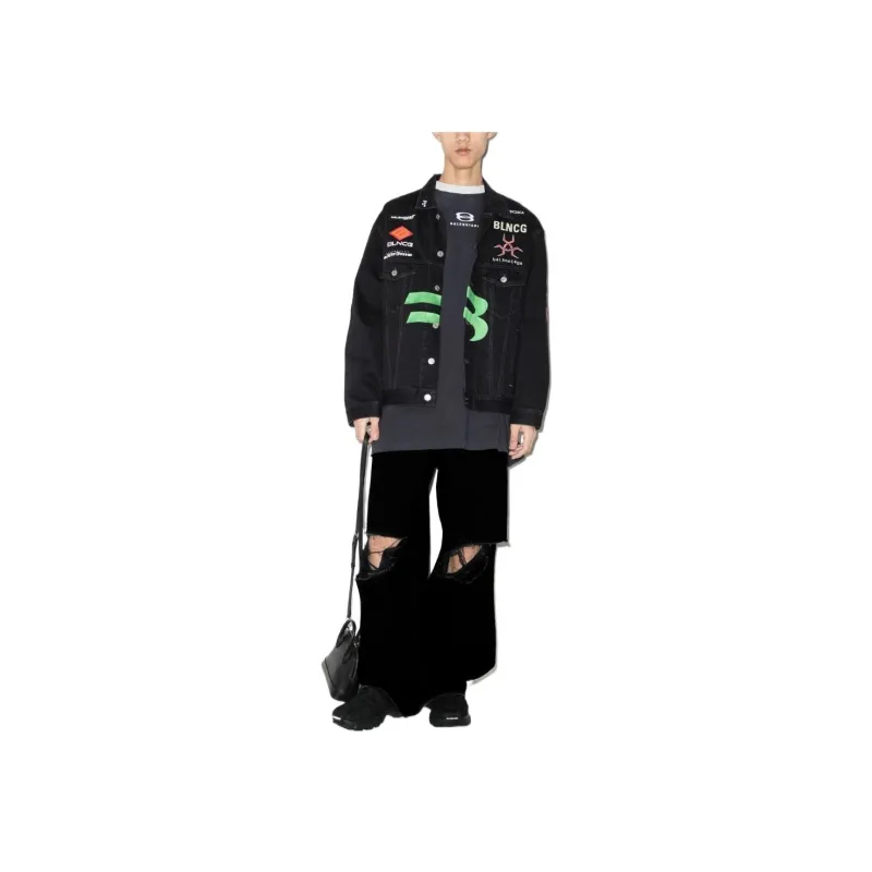 Balenciaga SS22 Jeans Loose Fit Style Men's Black-1