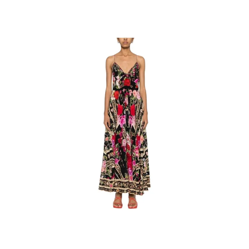 Camilla Long Dress W/ Tie Front Reservation For Love-2