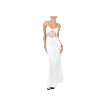 PRINCESS POLLY ROSELLE MAXI DRESS Slip Dress Women's White/White