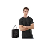 Crew Neck Short-Sleeved (Black) 100% cotton Soft and Comfortable/Moisture-Wicking and Breathable
