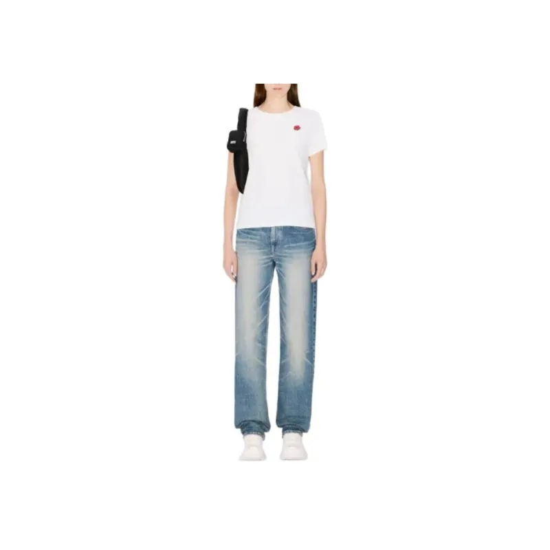 KENZO Boke Flower Embroidered Crewneck T Shirt-2