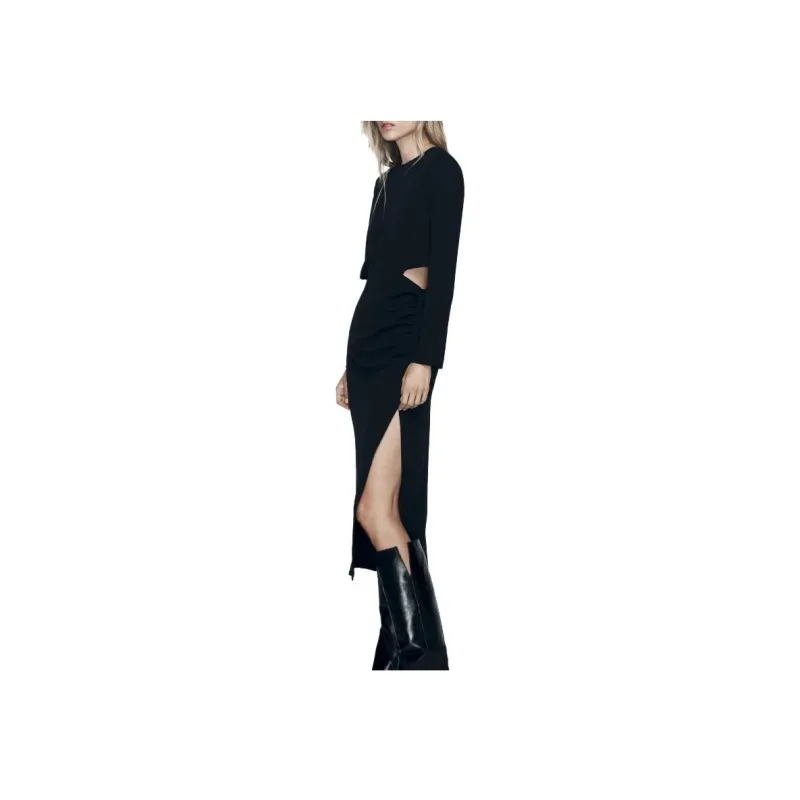 ZARA Long Sleeved Dresses Women's Black-3