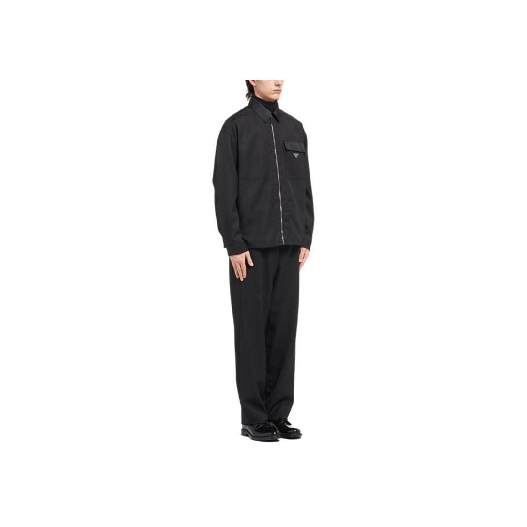 PRADA トライアンクルロコストライフスカト 【関税込】 PRADA Re-Nylon Jackets Men Black - POIZON
