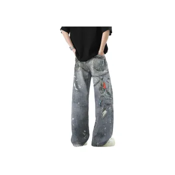 HCHUICHENG Jeans Unisex Dark Blue