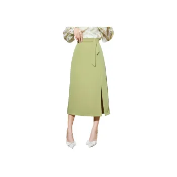 SMEN Casual Long Skirts Women's Green