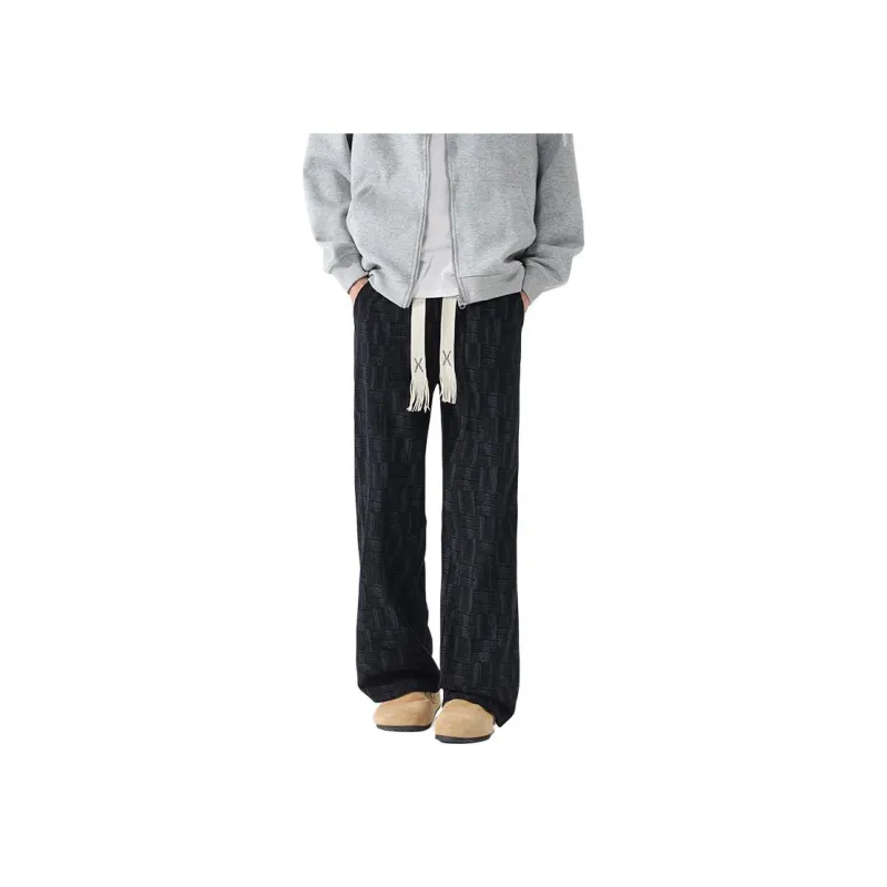 Small Columns Under The Sea Knitted Sweatpants Unisex-0