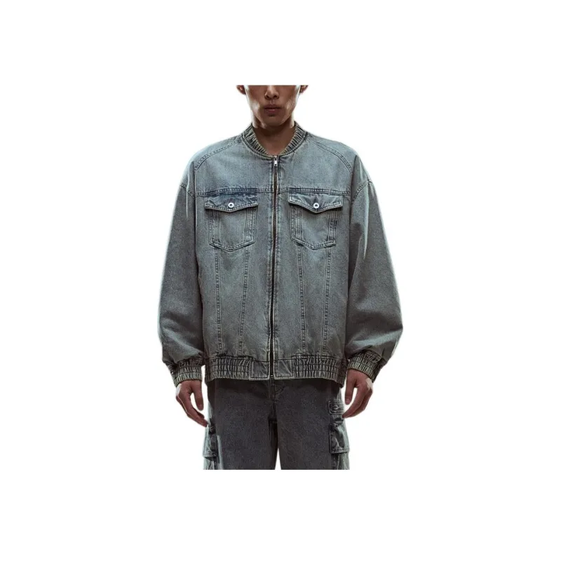 H&M Denim Jacket Men's Light Denim Blue-1