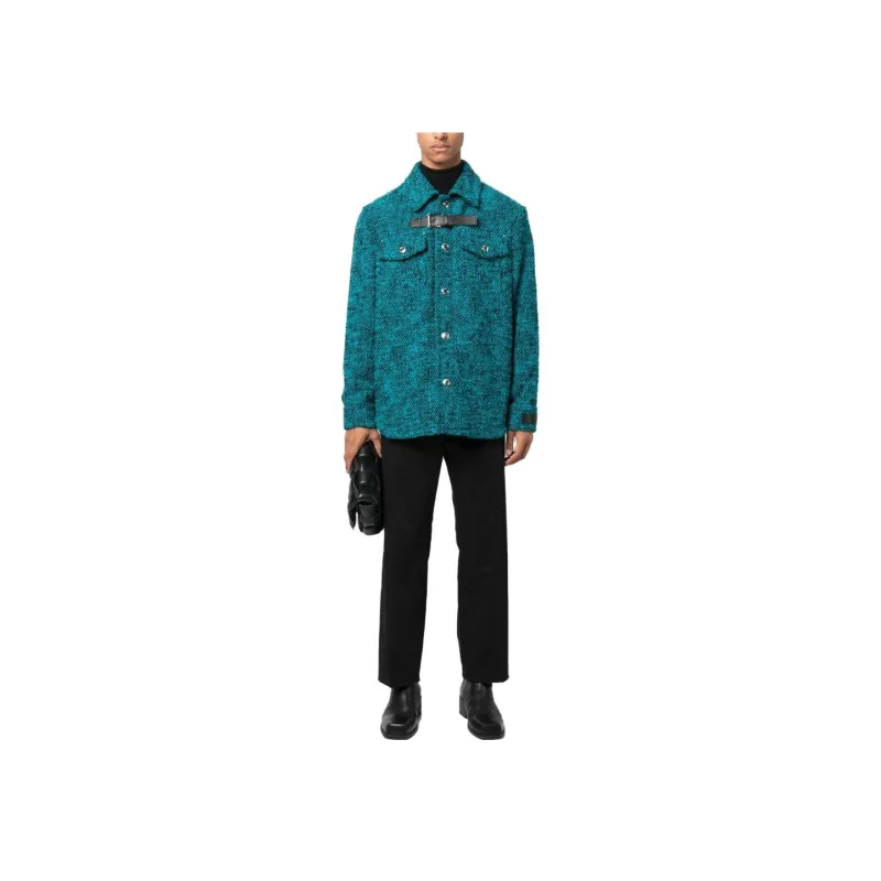 VERSACE Jackets Men Turquoise-2