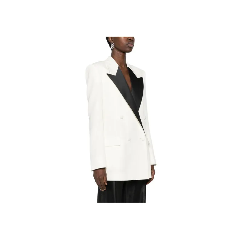 Stella McCartney Contrasting panel Double breasted Blazer-3