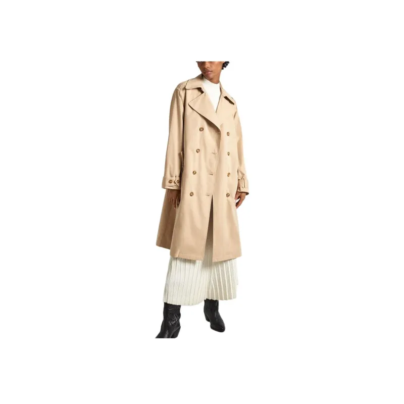 Pepe Jeans Classic Trench Coat With Belt Coat Women's Khaki-5