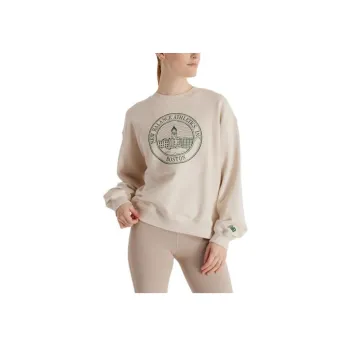 New Balance Athletics French Terry FW24 Crest Crew Sweatshirt Women's Linen