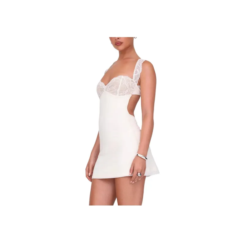 Tiger Mist NYOMI MINI DRESS Slip Dress Women's Neutral Color-0