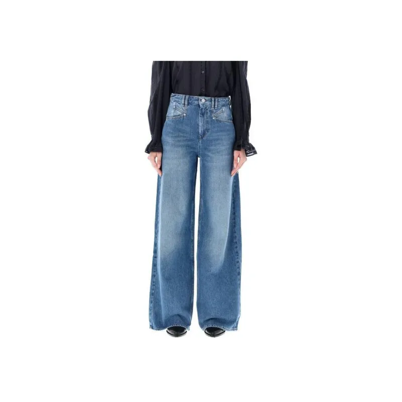 ISABEL MARANT Lemony Wide Leg Jeans-2