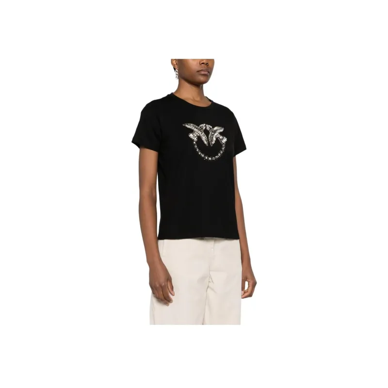 PINKO Logo-Embellished Crewneck T-Shirt-9