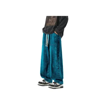 NEAR HERE Jeans Unisex Steel Blue