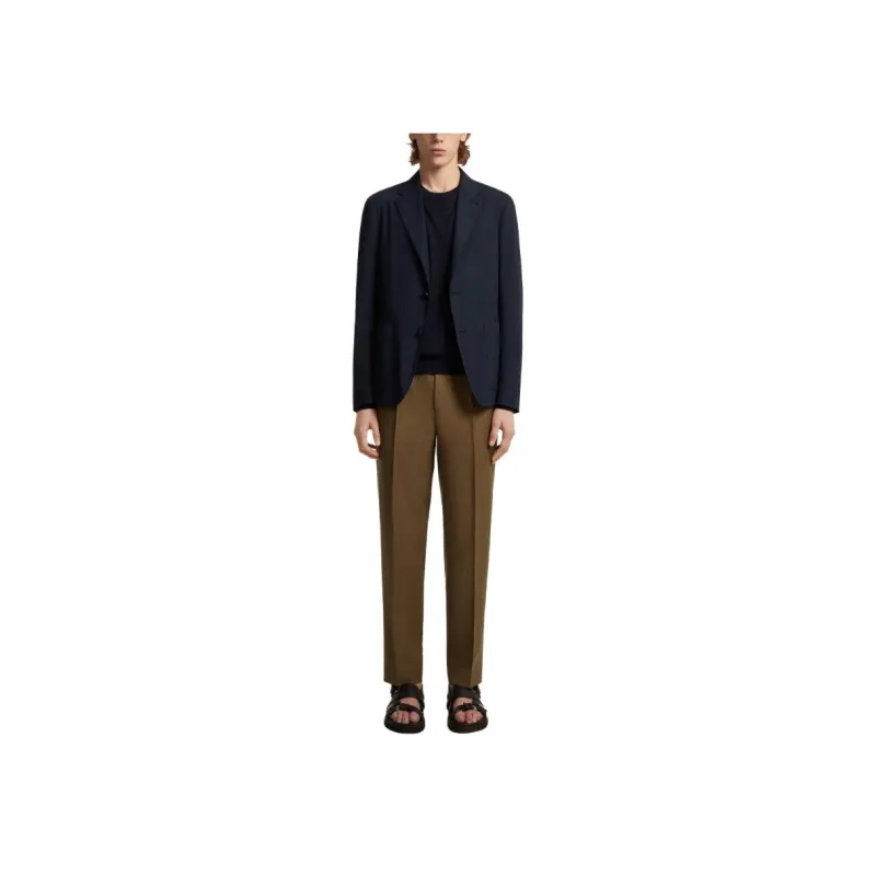 Zegna Business Suit Coat Men's Marine Blue-1